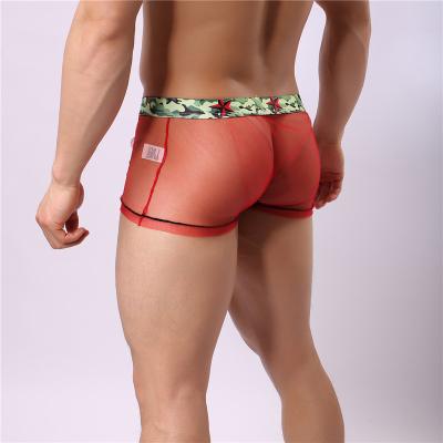 China See Men's Sexy Underwear Hot See Through Summer Mesh Net Fabric Breathable Adult Men Sex Gay Underwear for sale