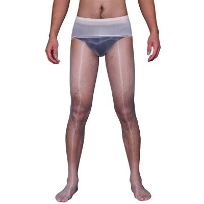 China Customized crotch QUICK DRY for men 1D sparkle ultra-thin sheer seamless pantyhose pantyhose stockings for sale