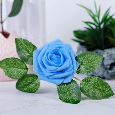 China High Quality Immortal and Eco-friendly Artificial Rose Bunch Combo Box Realistic Faux Flower Wreath with Stem Preserved Moss Rose Flower for sale