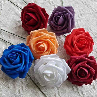 China Immortal And Eco-friendly Artificial Red Rose Bunch Of Roses With Box 4.5 Cm Wedding Flower Decorations Preserved Mini Foam Rose Flowers for sale