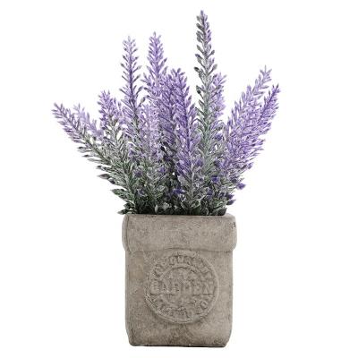 China Hot Selling Immortal And Eco-friendly Christmas Fake Flowers Lavender Branch Plastic House Valentine Artificial Plants Flower for sale