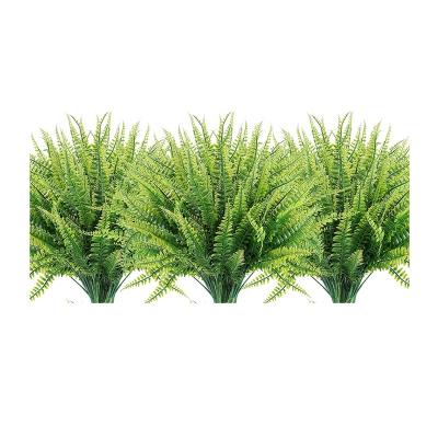 China Fake Boston Fern Greenery Outdoor Custom Immortal UV Resistant No Fade Faux Plastic Plants Garden Porch Window Box Decoration for sale