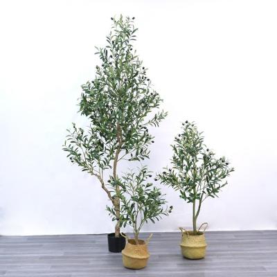 China Minimalist Plant Direct Artificial Olive Tree Decorative Variety Size 90/120/150/180/210 cm Fake Olive Plants Hall Home Outdoor for sale