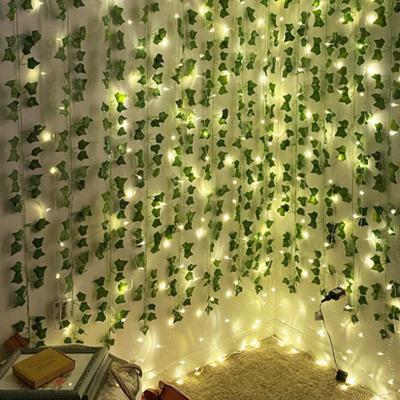 China Minimalist Home Decor Plastic Sheet Hanging Artificial Plants Protect Hedge Fence Artificial Hedges Fence Privacy Faux Green Ivy Leaves for sale