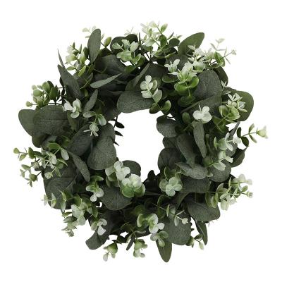 China Realistic Artificial Christmas Thanksgiving Garland Home Wedding Decorative Eucalyptus Flower Garland Wall Door Faux Plant Plant Parties for sale