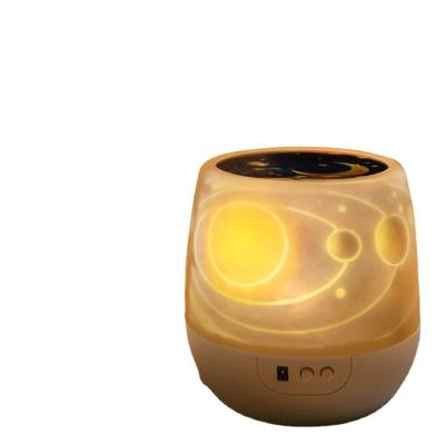 China Modern Charge Rotated Projection Night Lamp Starry Moon Table Gift Light For Kids for sale