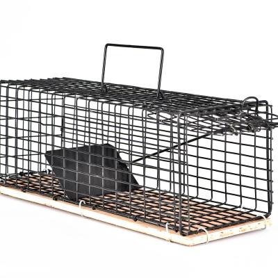 China Viable Mouse Trap Cage Metal and Humane Wooden Live Trap Pest Rodent Rat Mice Control Cage Bait for sale