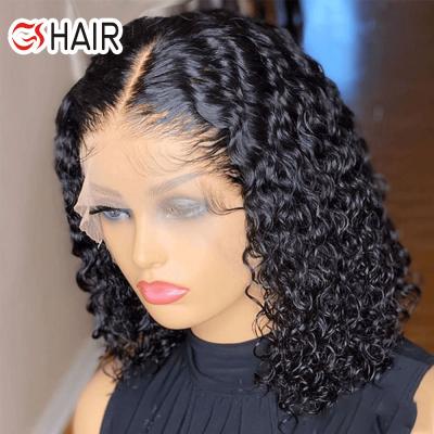 China Wholesale Cuticle Aligned 13*4&4*4 Curly Hair Lace Front Wig Brazilian Kinky Curly Hair Wig Water Wave Wig Factory Price for sale