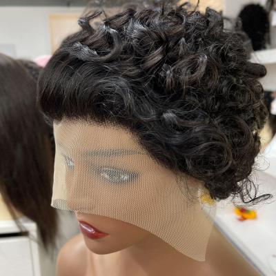 China Wholesale Straight Glueless Bob Wigs Lace Front Peruvian Pixie Short Bob Wigs Curly Lace Frontal Virgin Hair Wig for sale