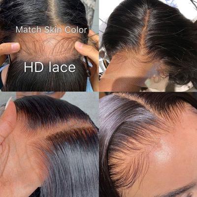 China Good Quality Invisible Straight Wave Film Lace Bandeau Top, Thin Transpatrnt Lace Frontal Closure, HD Transparent Swiss Lace Frontal Seller for sale