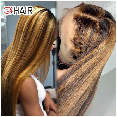 China Wave Unprocessed 100% Virgin Hair Wig, Long Natural Hair 1B 4/27 Wig, Indian Mink Free Sample Cheap Lace Front Wig for sale