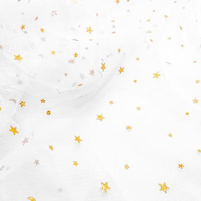 China Double Faced Tulle Cloth DIY Craft Sequin Fabric Bow Craft Sequin Fabric Tutu Party Banquet Decor Gift Wraps for sale