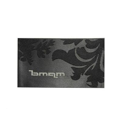 China Sustainable High Quality Custom Soft Soft Black Silk Satin Woven Apparel Labels for sale