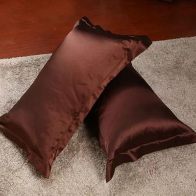 China Modern Luxury Single Pillow Cases Anti-Static Color Satin Super Soft Microfiber Polyestry for sale