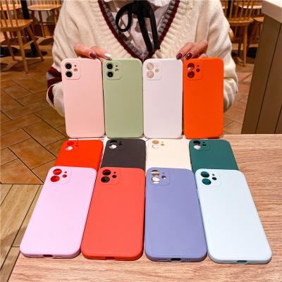 China Original Hot Selling Shockproof Slim Soft Liquid Silicone Cell Phone Case For For iPhone 11 12 13 pro Xs Max Xr 7 8 plus for sale