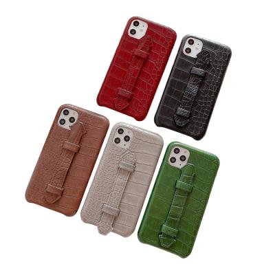 China Back cover leather shockproof mobile protect cell phone case with bracket phone cover for 11 12 13pro/promax for sale