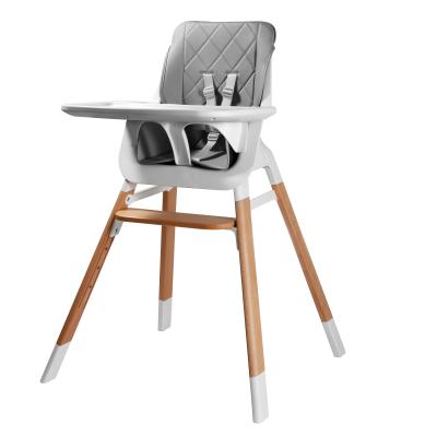 China Safety Comfortable Baby Dining New Fashion Highchair Design Baby Highchair Wooden Bar Chair Multifunctional Baby Feeding Referee Chair for sale