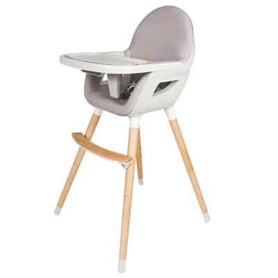 China Safety Confortable baby dining chair sillas Para deluxe bebe sit to eat table safety highchair solid wood umpire chair for babies for sale