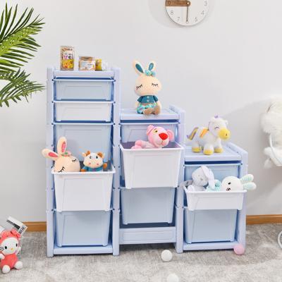 China Contemporary Organizer Children Indoor Toy Plastic Kids Bedroom Furniture Set Cabinet for sale