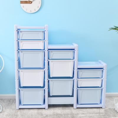 China Contemporary Indoor Plastic Kids Toy Shelf Storage Organizer Children's Toy Cabinet for sale