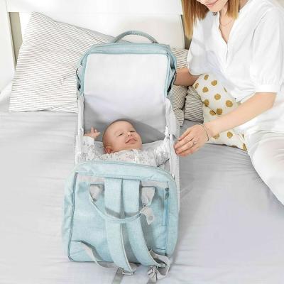 China Wholesale Multi-Functional Newborn Baby Backpack Changing Bag And Portable Travel Crib Diaper Bag for sale