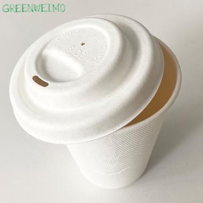 China Disposable Sugarcane Bagasse Biodegradable Packaging Disposable Coffee Cups With Lids for sale