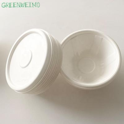 China Disposable Biodegradable Bagasse Pulp Lunch Food Container Custom Take Away Dish Bowl for sale