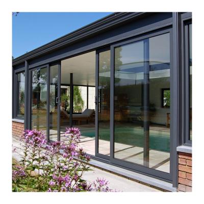 China ABYAT Huge Aluminum Frameless Sliding Glass Door Design French Doors Exterior Door en venta