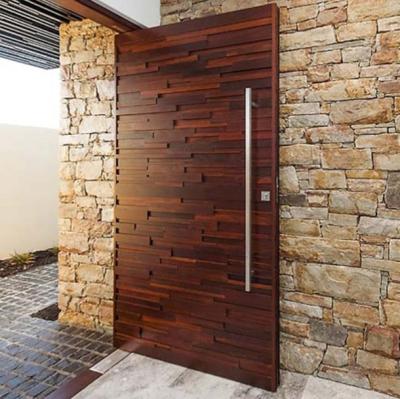 China ABYAT House Front Entry Wood Pivot Door Veneer Timber Solid Exterior Pivot Door for sale