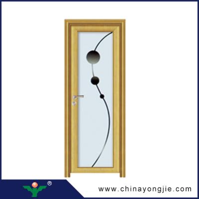 China ABYAT Custom Aluminium Alloy Indoor Bathroom Doors Tempered Glass Toilet Door en venta