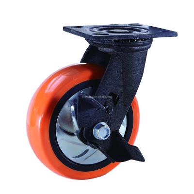 China Other Universal Shock Absorbing Caster Swivel Wheel Heavy Duty Spring Damping Caster for sale