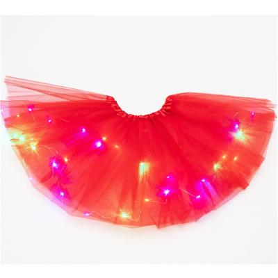 China 2021 Hot Sale Women Girls Performance TUTU Skirt Cute Christmas Performance Skirt Stage Dance and LED Dress for sale