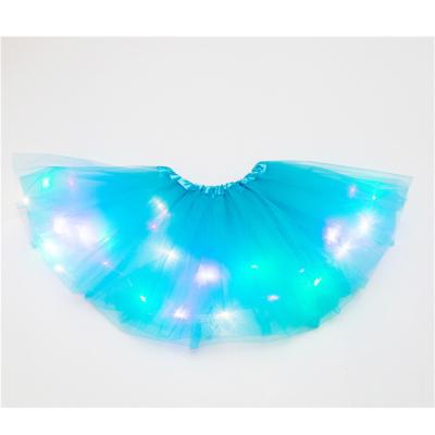 China High quality hot sale girl dance skirt cute show dress girls led light skirt star luminous ballet skirt for sale