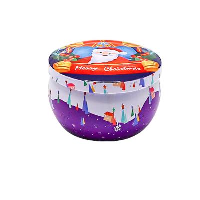 China Birthdays Wholesale Large Scented Candle Jar With Lid Decorated Christmas Candles Scented Scented Tin Candle for sale