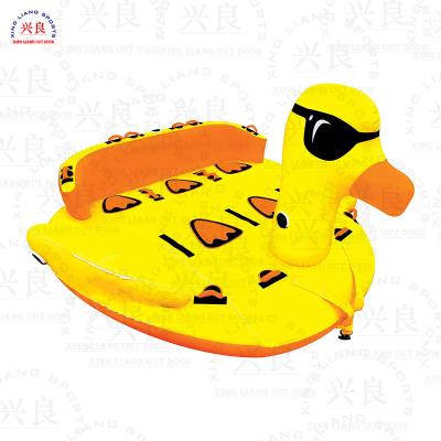 China PVC 5 Person Towable Tube For Boating, Inflatable Water Sports With EVA Foam Seat Pads, Speed ​​Safety Valve, PVC Bladder for sale