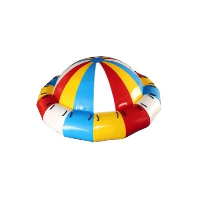 China Outdoor Water Fun Wholesale Crazy UFO Tube Adults Inflatable Spinning Towable Kids Flying Water Entertainment Disco Water Spinning For Sea Games for sale