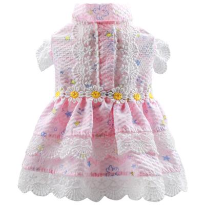 China Viable Dog Dresses For Cute Little Girl Dog Dress Puppy Shirt Skirt Female Doggie Dresses Pet Summer Clothes Clothing For Dogs Cats for sale