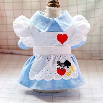 China Sustainable Holiday Dog Dress For Small Dogs Independence Day Birthday Pet Dress Up Skirts Dog Bowknot Puppy Festival Skirts Cute Apparel for sale