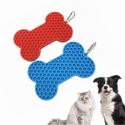 China Viable Silicone Dog Food Mat With Suction Slow Feeder Dog Rolls Dog Lick Mat for sale