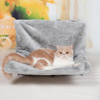 China Modern Velvet Cat Bed High Quality Low Price Beige Metal Travel Bed for sale