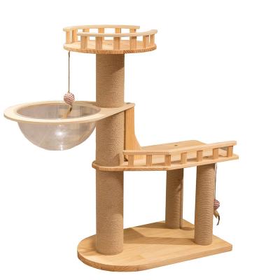 China Post Plush Cushion Sustainable Scratching Super Bed Cat Tree for sale