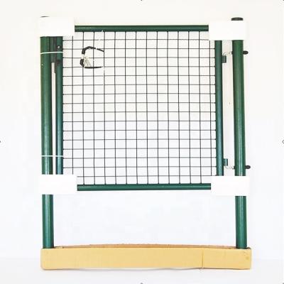 China Easily assembled powder coated round gate and simple steel garden posts for sale