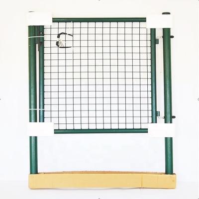 China Easily Assembled Q235 Europe Factory Round Style Steel Powder Coated Double Gate And Single Garden Posts for sale