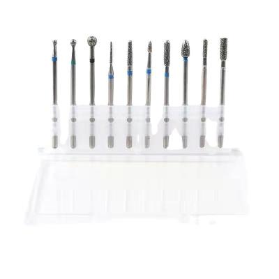 China Easy Apply Quality 10Pcs/box Tungsten Alloy Nail Head Electric Cuticle Drill Bit Clean Rotary Grinding Manicure Exfoliating Polishing Tool for sale