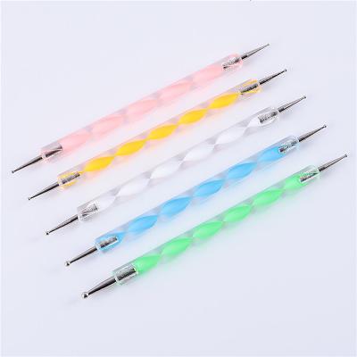 China Nail Art Tip Picking Up Rhinestone Crystal Manicure Dot Painting Dotting Pen Crystal Nail Drill Pen 5 PC Head Double Head Nail Art Kit for sale