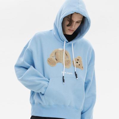 China Anti-wrinkle the new decapitated bear flocking embroidery sweater and hooded fleece hoodie for sale