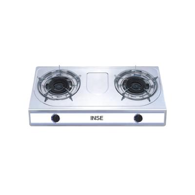 China Hotel Factory Direct Supply 2-E06 Desktop Gas Cooker Gas Stove Stainless Steel 2 Burners for sale