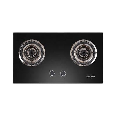 China Built-in hotel gas hob/2burners/Tempered glass Q2006 (B) for sale