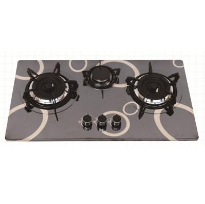 China Hotel Built-in gas hob/Tempered Glass/ 3burners/Q1920(G) for sale