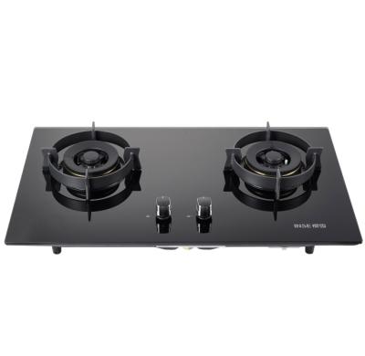 China Hotel Gas Hob Intelligent Built-in Tempered Glass For Household 2burners / Q1806 (B) for sale